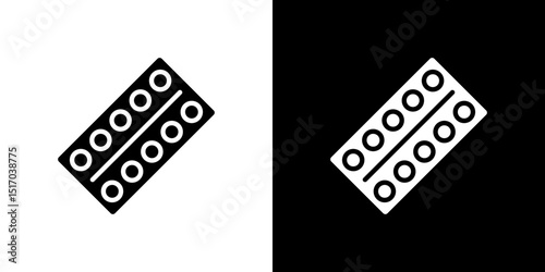 Oral contraception icon symbols. Vector illustration.
