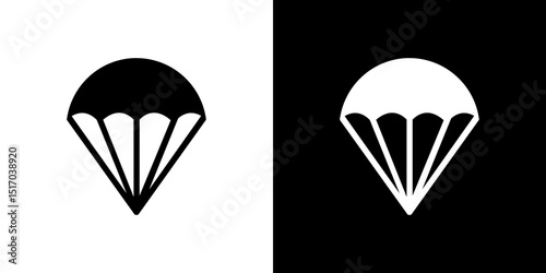 Parachute icon symbols. Vector illustration.