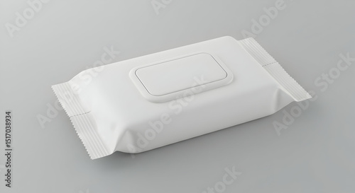 Blank Wet Wipes Packaging Mockup Design Template