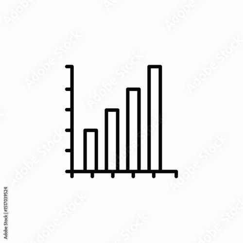 bar chart icon sign vector