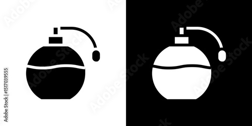 Perfume bottle icon symbols. Vector illustration.