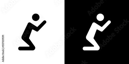 Person Praying icon symbols. Vector illustration.
