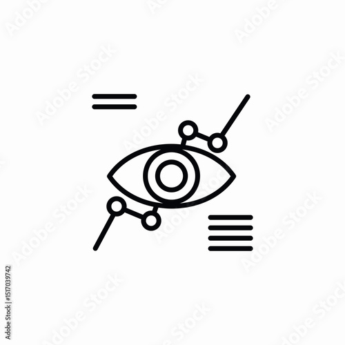 bionic eye icon sign vector