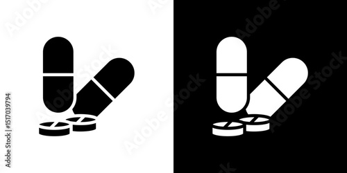 Pills icon symbols. Vector illustration.