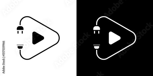 Plug and play icon symbols. Vector illustration.