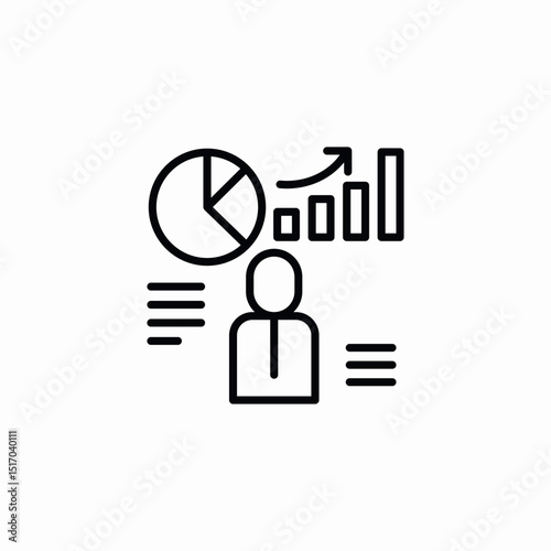 data analyst icon sign vector