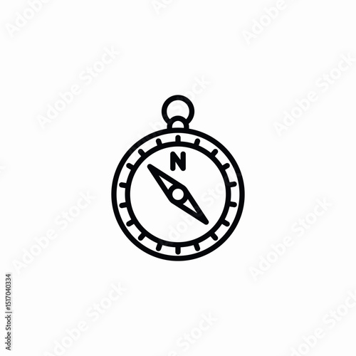 direction compass icon sign vector