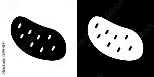 Potato icon symbols. Vector illustration.