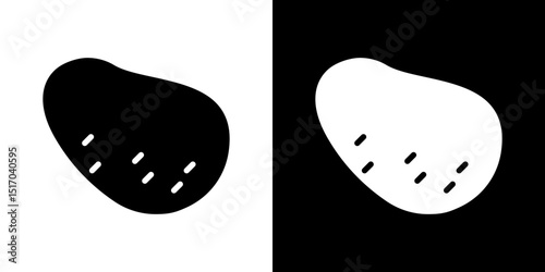 Potato icon symbols. Vector illustration.