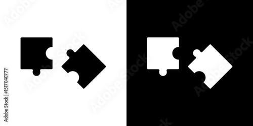 Puzzle icon symbols. Vector illustration.