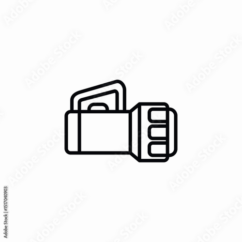 large torch icon sign vector