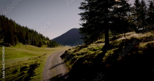 sunset in the mountains