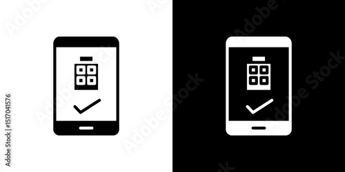 Reservation smartphone icon symbols. Vector illustration.