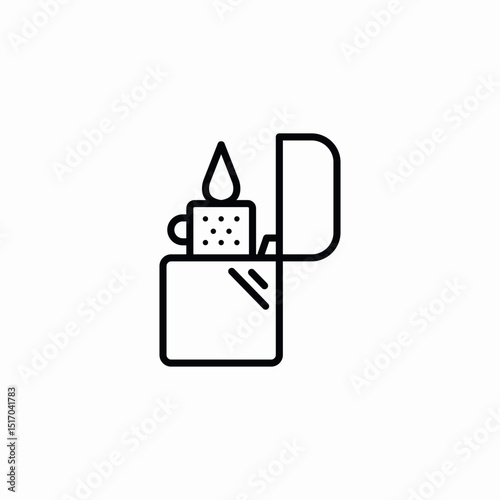 pocket cap lighter icon sign vector