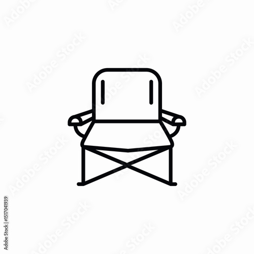 reassembled chair icon sign vector