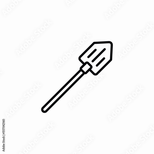 shovel tool icon sign vector