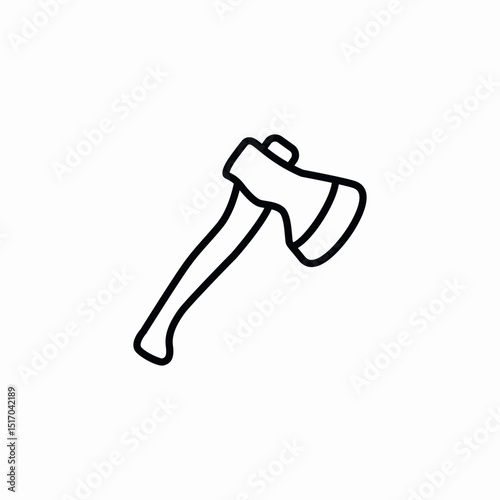 sharp axe icon sign vector