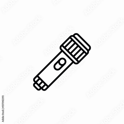 small torch icon sign vector