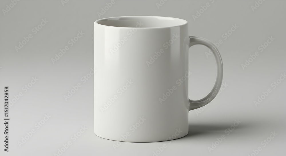 Fototapeta premium Blank White Mug Mockup Design Template for Branding