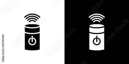 Smart speaker icon symbols. Vector illustration.