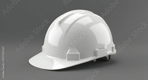 White Hard Hat Safety Helmet Mockup Design Template