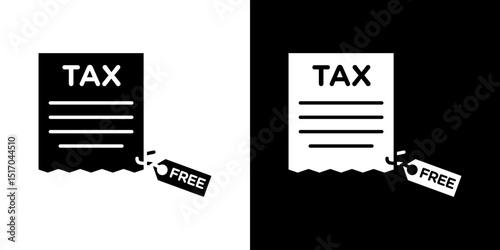 Tax free icon symbols. Vector illustration.