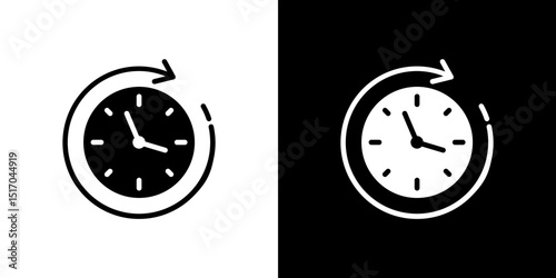 Time forward icon symbols. Vector illustration.
