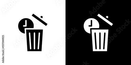 Time waste icon symbols. Vector illustration.
