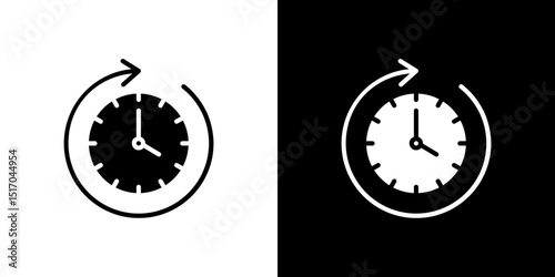 Time forward icon symbols. Vector illustration.
