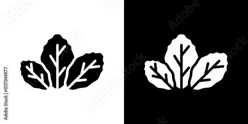 Tobacco leaves icon symbols. Vector illustration.