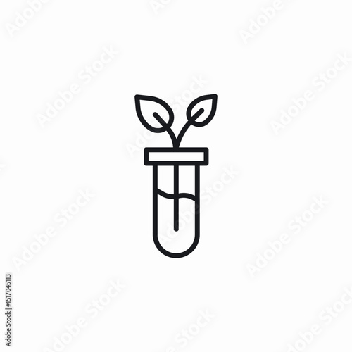 plant test tube icon sign vector