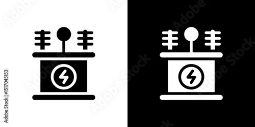 Transformer icon symbols. Vector illustration.