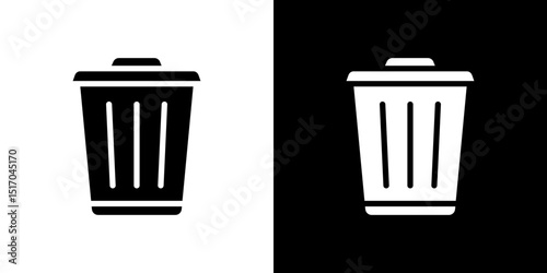 Trash icon symbols. Vector illustration.