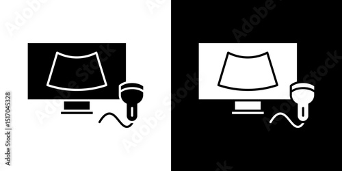 Ultrasonography icon symbols. Vector illustration.