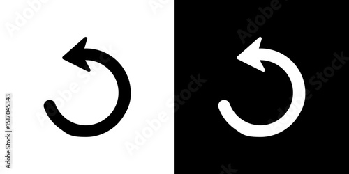 Undo icon symbols. Vector illustration.