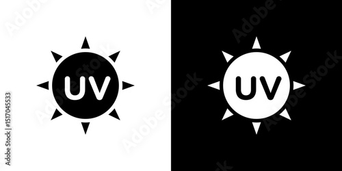 UV icon symbols. Vector illustration.