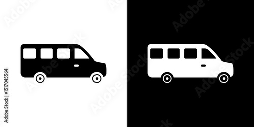 Van icon symbols. Vector illustration.