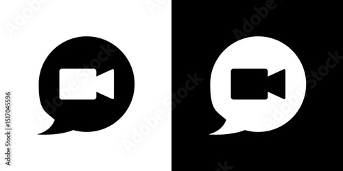 Video call icon symbols. Vector illustration.