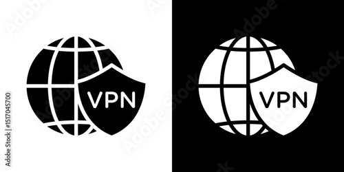 Vpn icon symbols. Vector illustration.