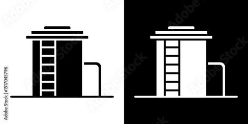 Water tank icon symbols. Vector illustration.