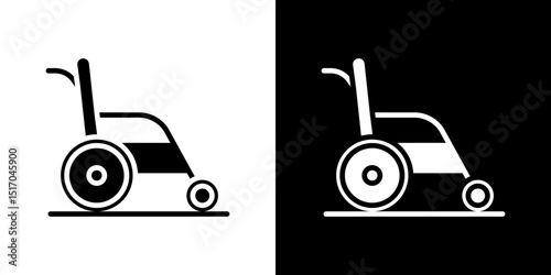 Wheelchair icon symbols. Vector illustration.