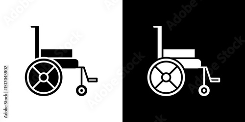 Wheelchair icon symbols. Vector illustration.