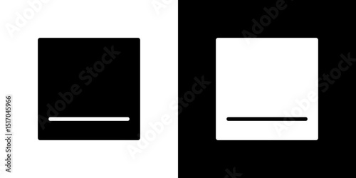 Window Minimize icon symbols. Vector illustration.