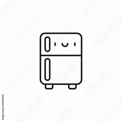 smiley fridge icon sign vector