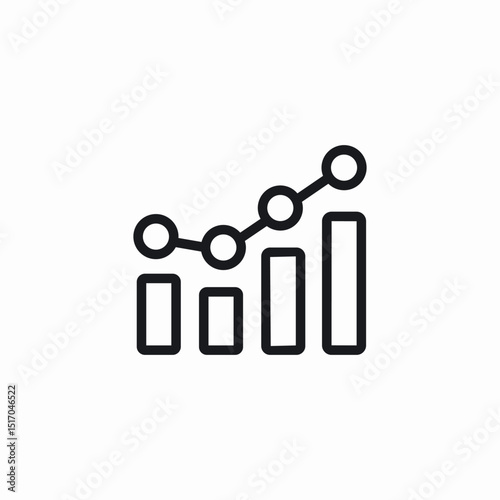 statistic points icon sign vector