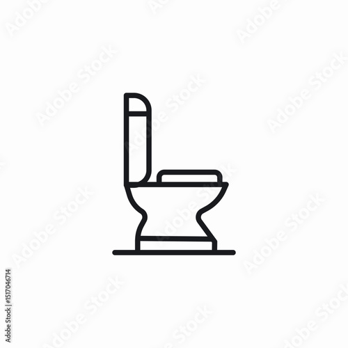 toilet sideways icon sign vector