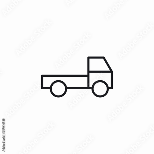 trailerless truck icon sign vector