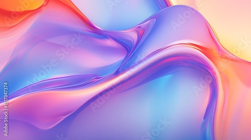 Wallpaper Mural Abstract fluid shapes in vibrant colors (5) Torontodigital.ca