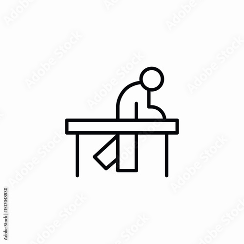 standing support icon sign vector