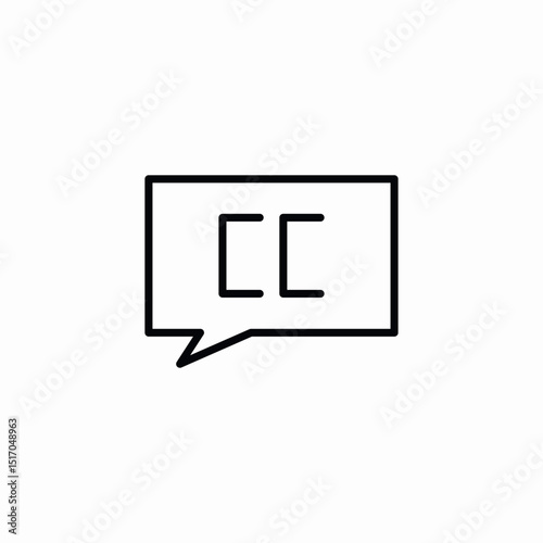 subtitles available icon sign vector